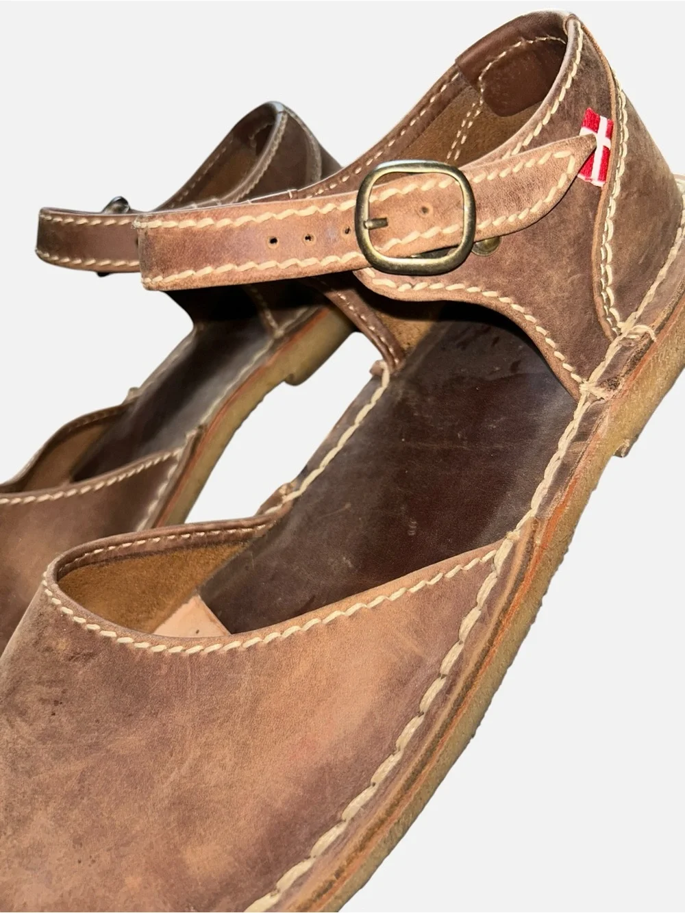 Duckfeet ‘Mols’ Leather Mary Jane Shoes Cocoa EU 45 US Men's 11.5 / 12. Unisex